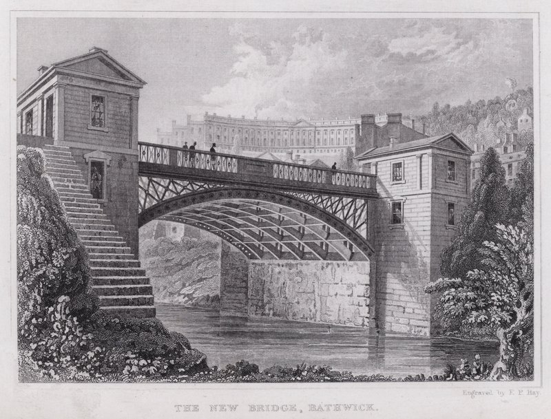 The New Bridge, Bathwick (metszet) alkotó: Thomas Hosmer Shepherd