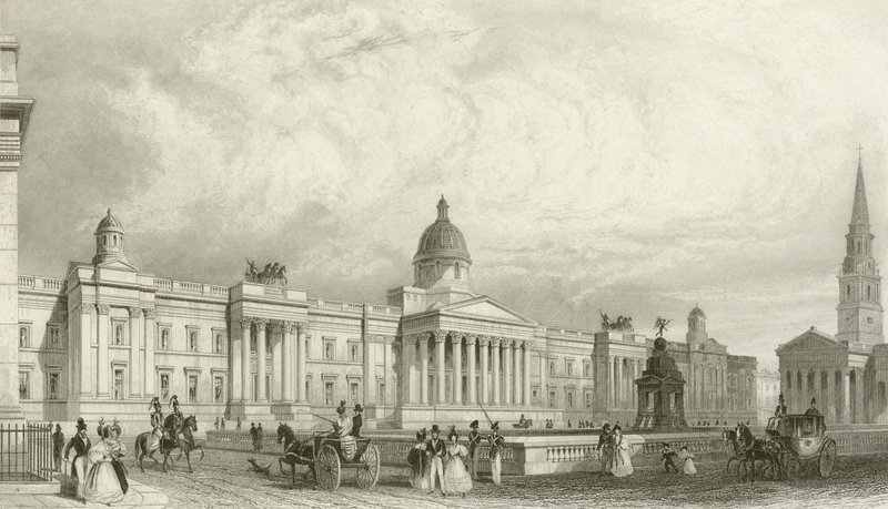 Az Új Nemzeti Galéria, Trafalgar Square, London alkotó: Thomas Hosmer Shepherd