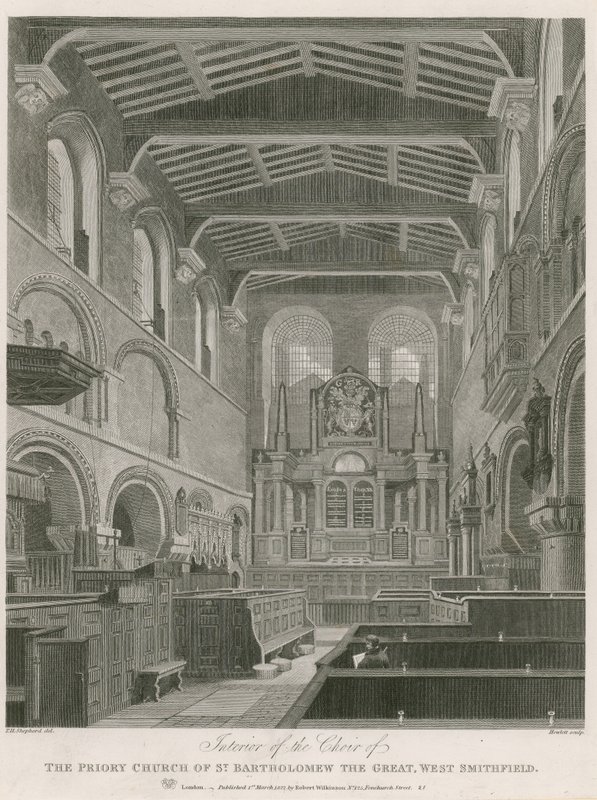 Nagy Szent Bertalan perjelség temploma, West Smithfield alkotó: Thomas Hosmer Shepherd