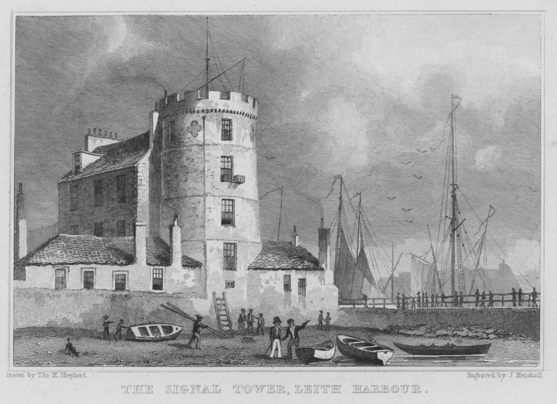 The Signal Tower, Leith Harbour (metszet) alkotó: Thomas Hosmer Shepherd