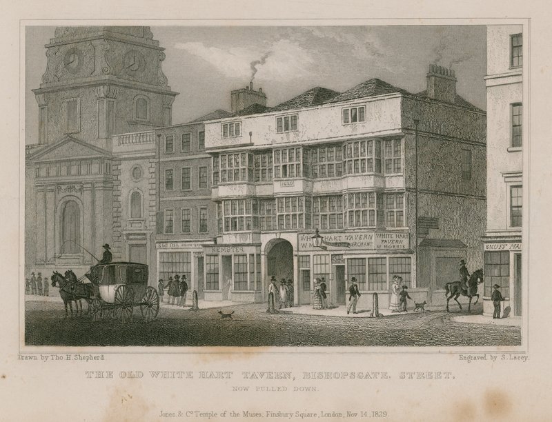 The White Hart, Bishopsgate Street alkotó: Thomas Hosmer Shepherd