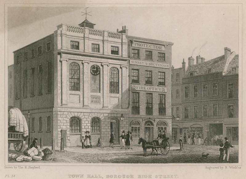 Városháza, Borough High Street, Southwark, London alkotó: Thomas Hosmer Shepherd