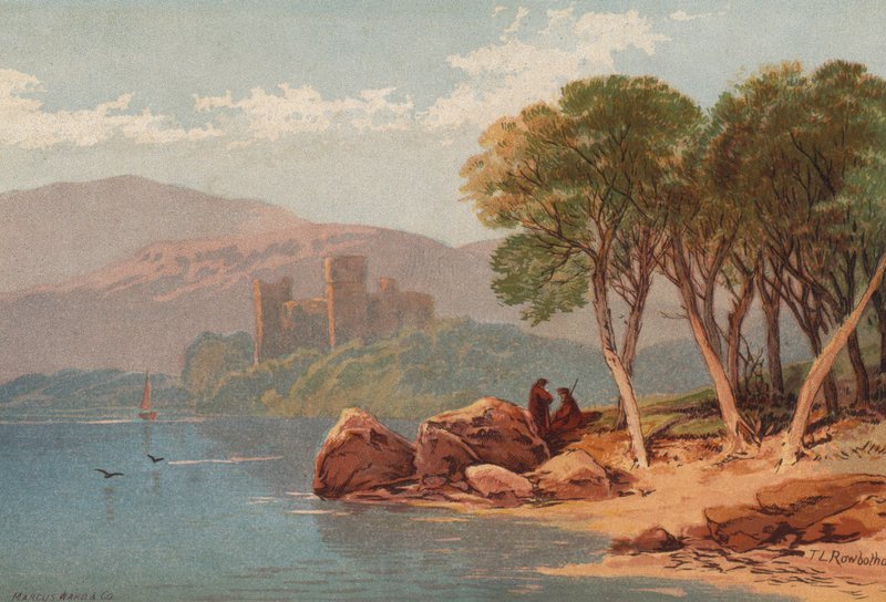 Skócia, Loch Ness (színes litho) alkotó: Thomas Leeson the Elder Rowbotham