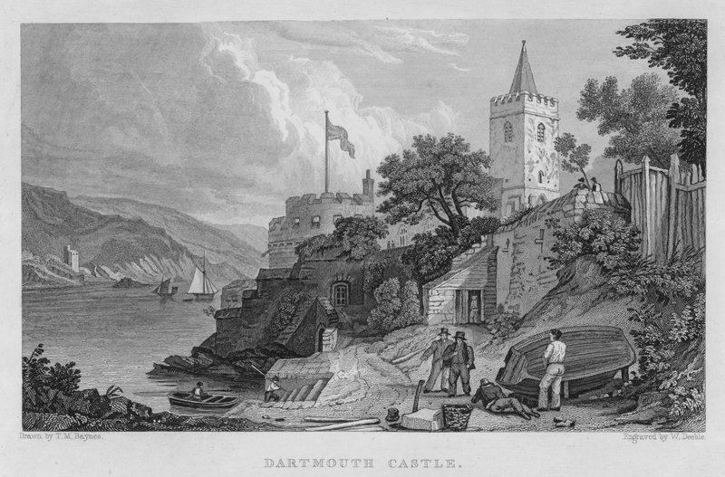 Dartmouth kastély (metszet) alkotó: Thomas Mann (after) Baynes