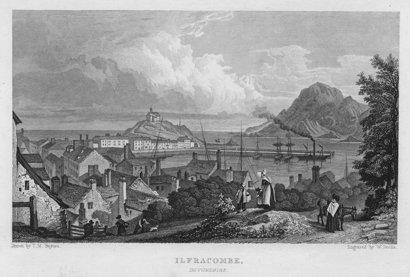 Ilfracombe, Devonshire (metszet) alkotó: Thomas Mann (after) Baynes