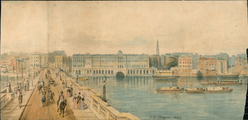 Panoráma a Temzére, az északi oldal, 13 részben alkotó: Thomas Mann Baynes