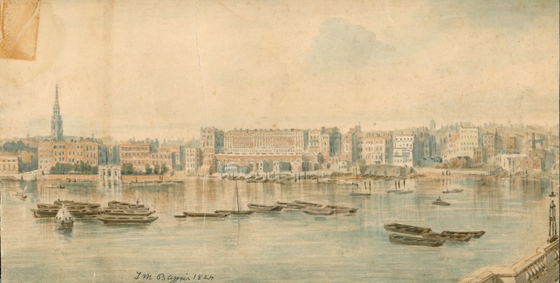 Panoráma a Temzére, az északi oldal, 13 részben alkotó: Thomas Mann Baynes