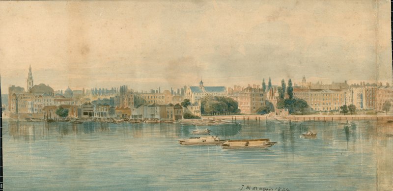 Panoráma a Temzére, az északi oldal, 13 részben alkotó: Thomas Mann Baynes