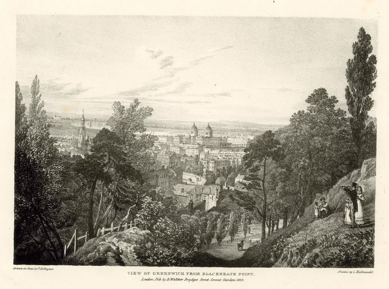 Kilátás Greenwichre a londoni Blackheath Pointból alkotó: Thomas Mann Baynes