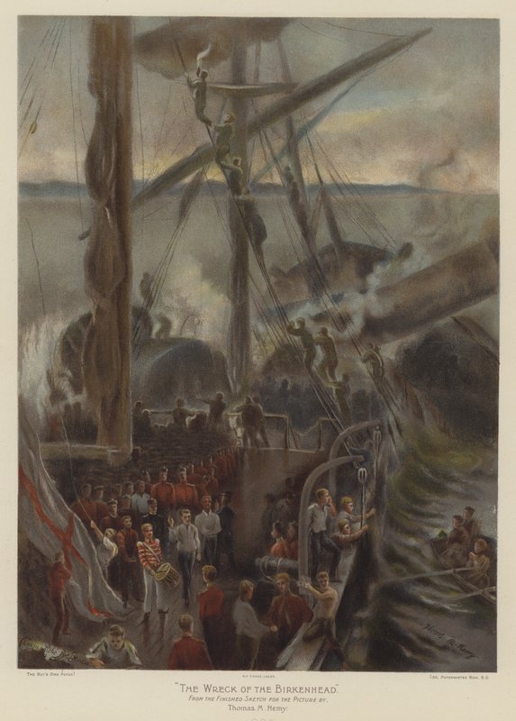 A Birkenhead roncsa (színes litó) alkotó: Thomas Marie Madawaska Hemy