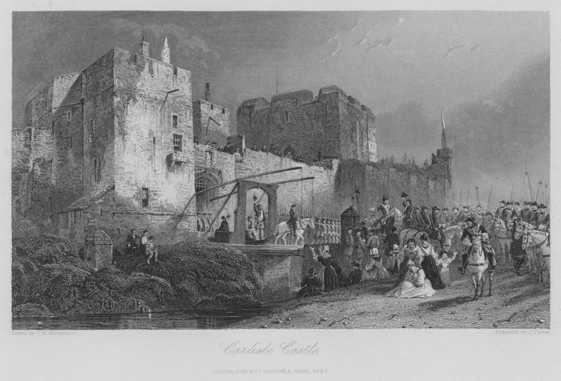 Carlisle kastély (metszet) alkotó: Thomas Miles II Richardson