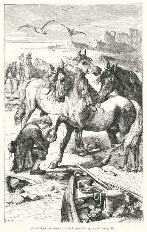 Illusztráció a Gulliver utazásaihoz, Jonathan Swift (metszet) alkotó: Thomas Morten