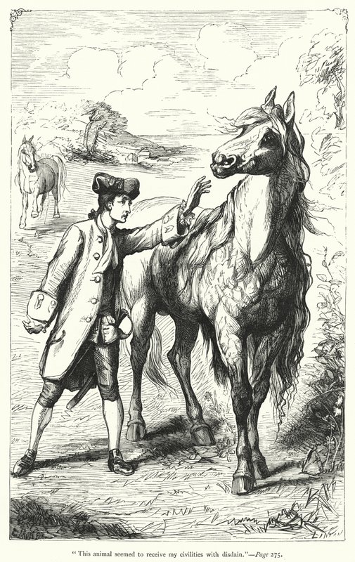 Illusztráció a Gulliver utazásaihoz, Jonathan Swift (metszet) alkotó: Thomas Morten