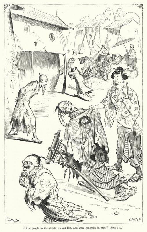 Illusztráció a Gulliver utazásaihoz, Jonathan Swift (metszet) alkotó: Thomas Morten