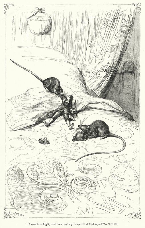 Illusztráció a Gulliver utazásaihoz, Jonathan Swift (metszet) alkotó: Thomas Morten