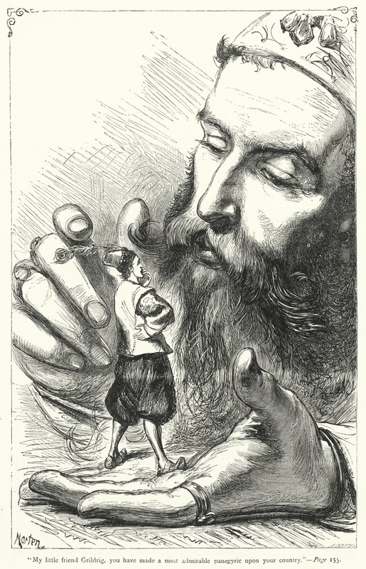 Illusztráció a Gulliver utazásaihoz, Jonathan Swift (metszet) alkotó: Thomas Morten