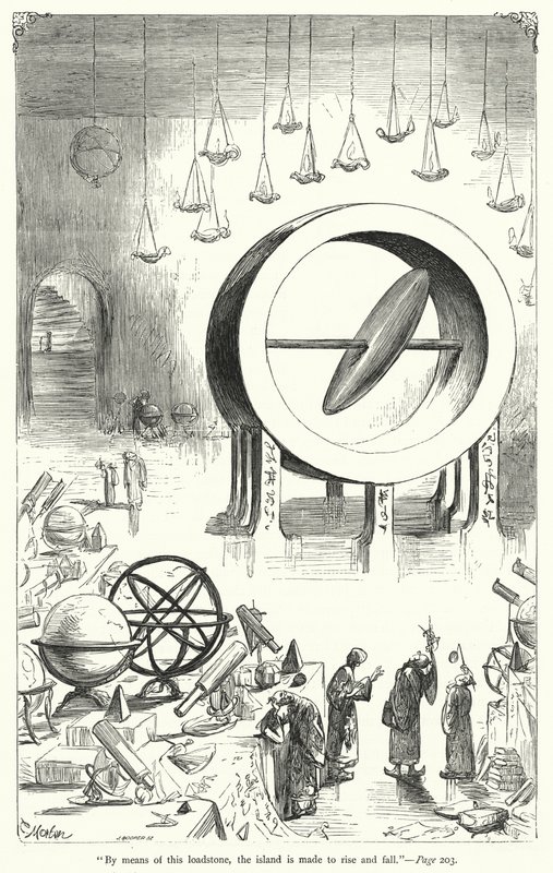 Illusztráció a Gulliver utazásaihoz, Jonathan Swift (metszet) alkotó: Thomas Morten