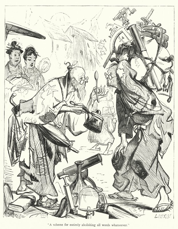 Illusztráció a Gulliver utazásaihoz, Jonathan Swift (metszet) alkotó: Thomas Morten