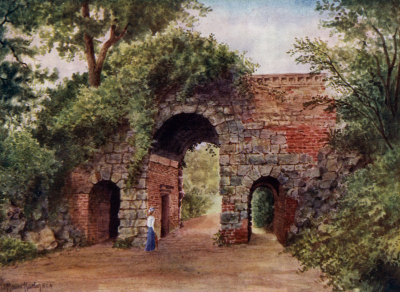 Kew Gardens: The Ruined Arch (színes litho) alkotó: Thomas Mower Martin