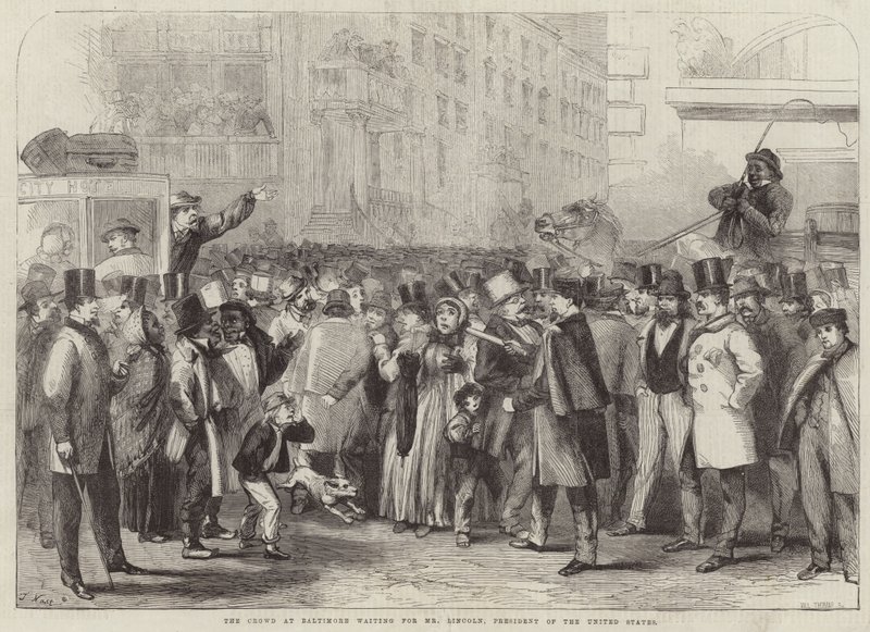 A Baltimore-i tömeg Mr Lincolnra vár alkotó: Thomas Nast