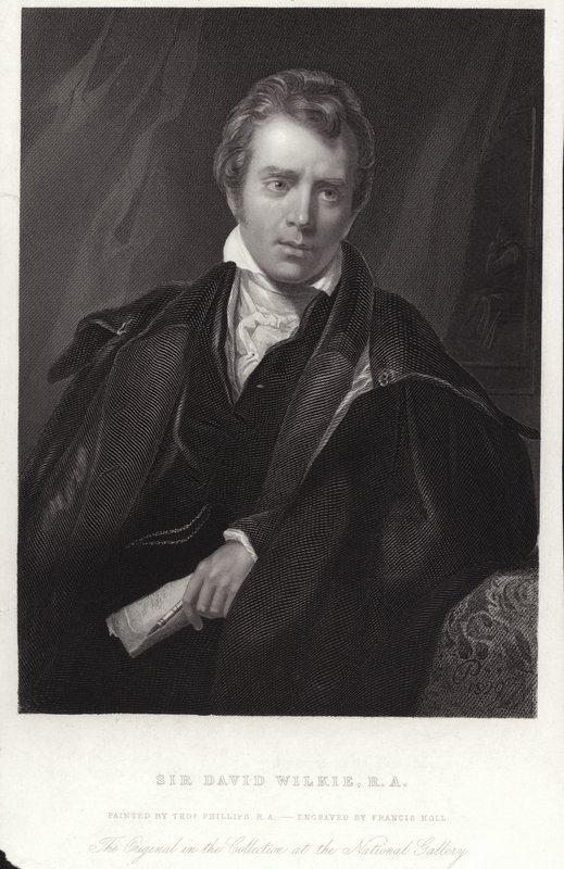 Sir David Wilkie, skót festő. Francis Holl metszete alkotó: Thomas Phillips