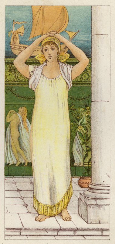 Danae Perseus visszatérésére vágyik (színes litó) alkotó: Thomas Ralph Spence