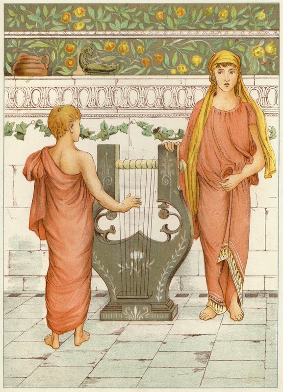 Perszeusz és a zeneóra (színes litó) alkotó: Thomas Ralph Spence