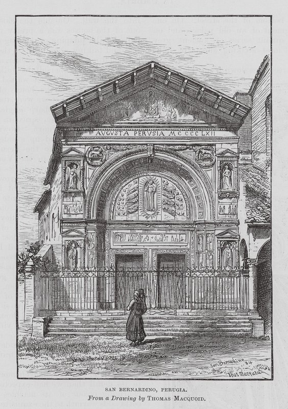 San Bernardino, Perugia (metszet) alkotó: Thomas Robert Macquoid