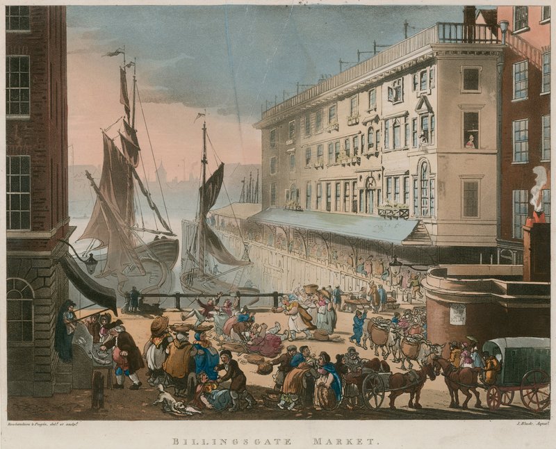 Billingsgate piac alkotó: Thomas Rowlandson