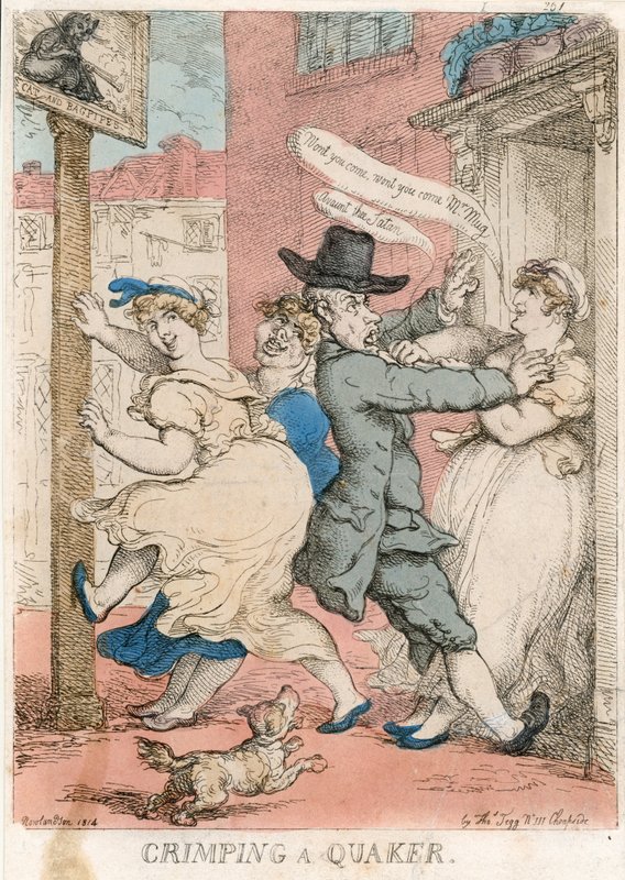 Egy kvéker krimpelése alkotó: Thomas Rowlandson