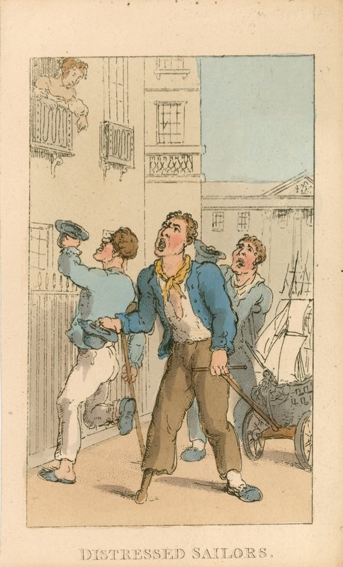 Nyugtalan matrózok alkotó: Thomas Rowlandson