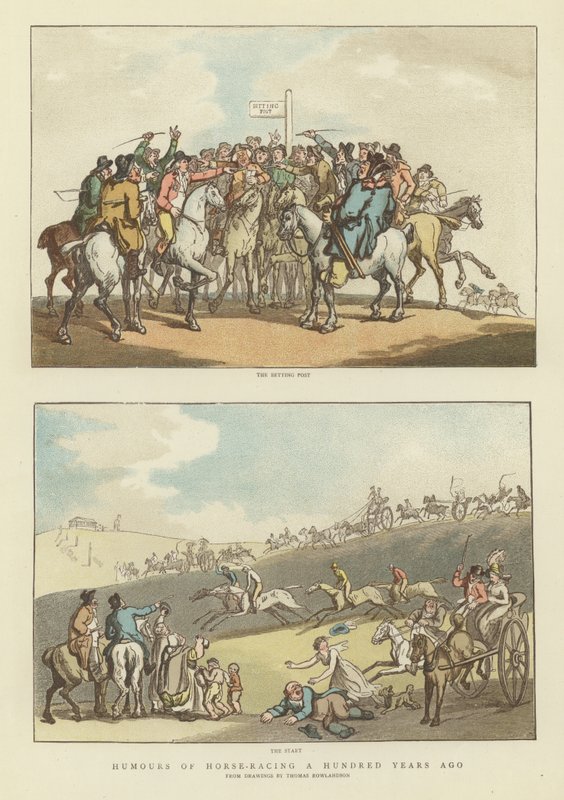 A lóverseny humora száz évvel ezelőtt alkotó: Thomas Rowlandson