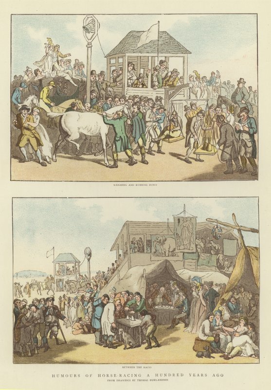 A lóverseny humora száz évvel ezelőtt alkotó: Thomas Rowlandson
