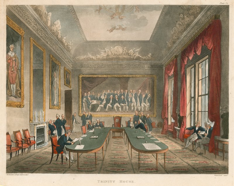 A Trinity House belseje alkotó: Thomas Rowlandson
