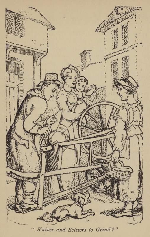 Kések és olló csiszoláshoz? alkotó: Thomas Rowlandson