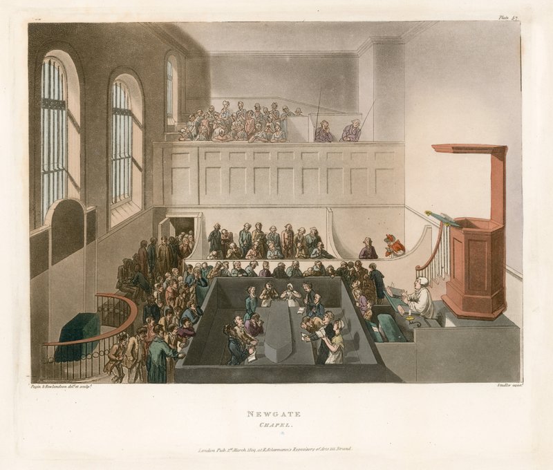 Newgate kápolna alkotó: Thomas Rowlandson