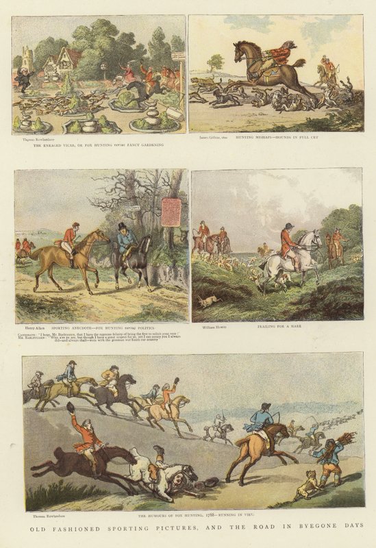 Régimódi sportképek alkotó: Thomas Rowlandson