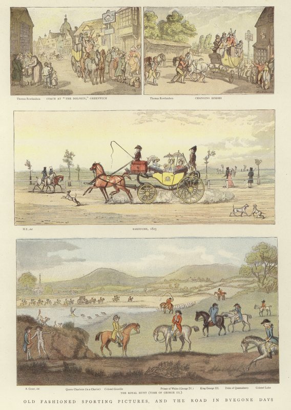 Régimódi sportképek alkotó: Thomas Rowlandson