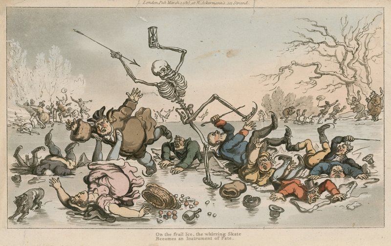 A törékeny jégen a zúgó korcsolya, a sors eszközévé válik alkotó: Thomas Rowlandson