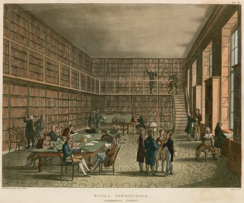 Royal Institution, Albemarle Street, London alkotó: Thomas Rowlandson