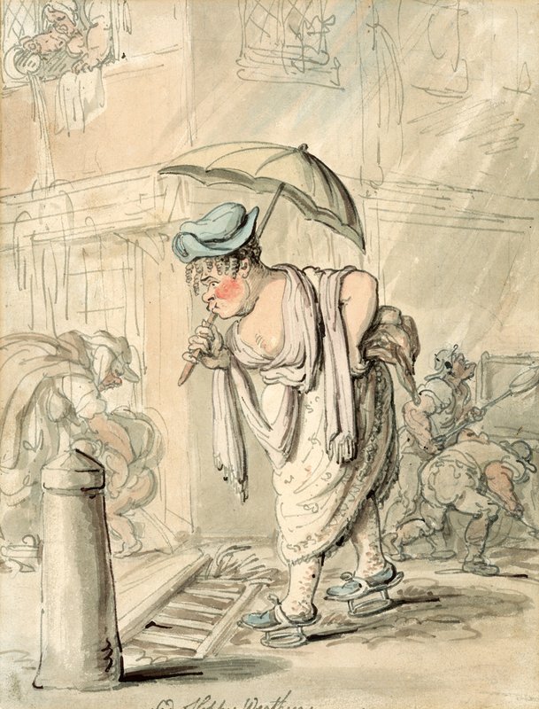 Szomorú csapadékos időjárás alkotó: Thomas Rowlandson