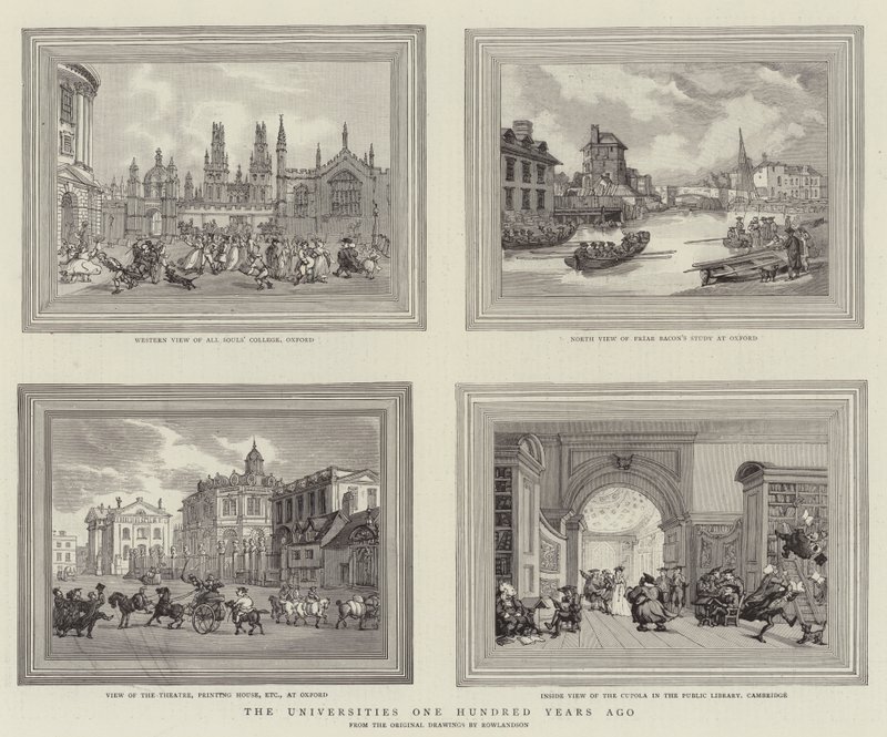 Az egyetemek száz évvel ezelőtt alkotó: Thomas Rowlandson