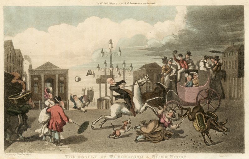 Egy vak ló megvásárlásának eredménye alkotó: Thomas Rowlandson