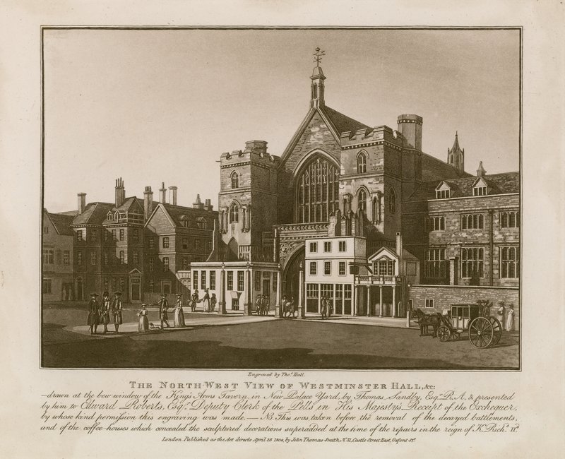 A Westminster Hall északnyugati nézete alkotó: Thomas Sandby