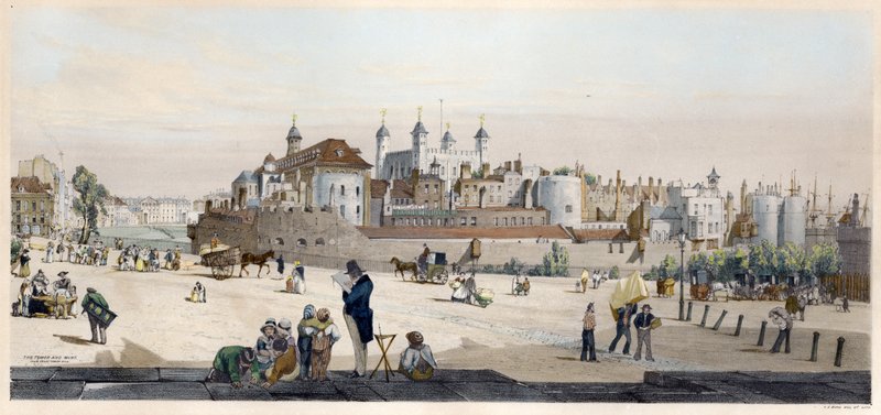 A londoni Tower és a pénzverde a Great Tower Hillből alkotó: Thomas Shotter Boys