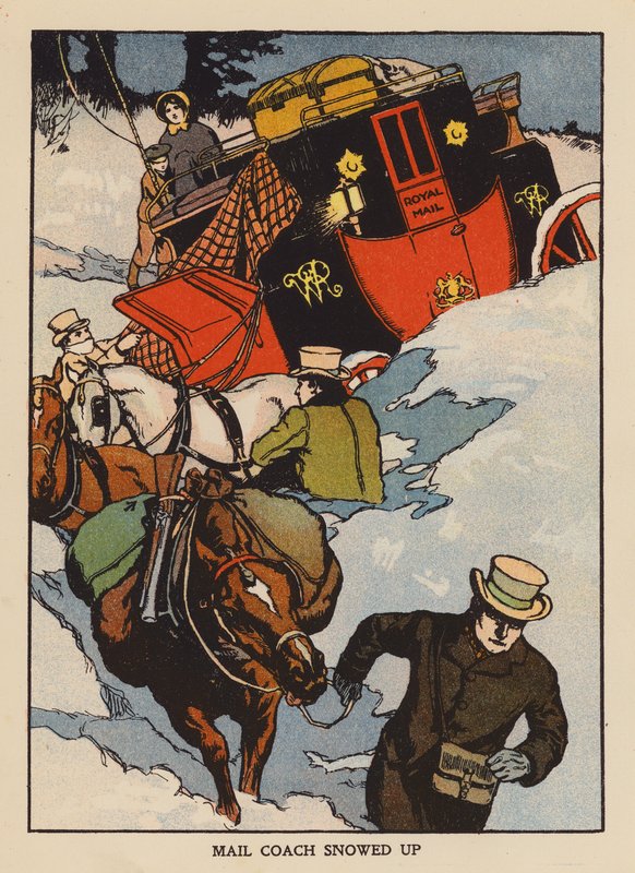 Postakocsi behavazva (színes litográfia) alkotó: Thomas Somerfield