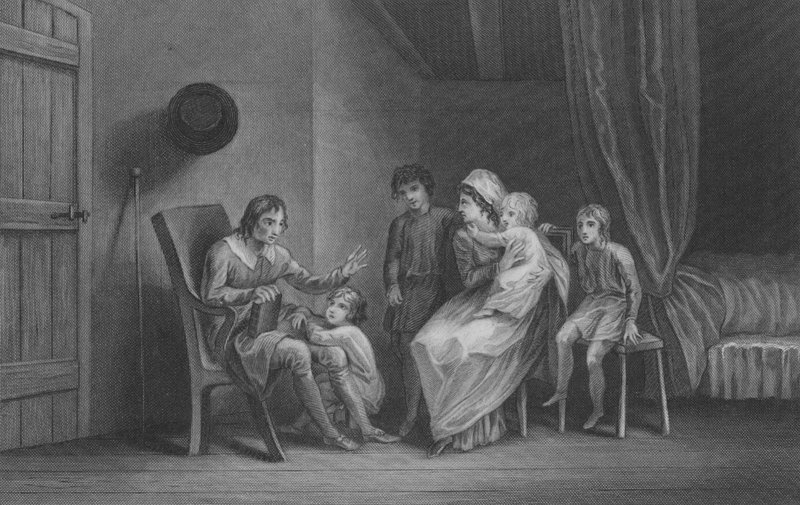 Christian kifejezi félelmét családjának alkotó: Thomas Stothard