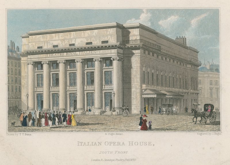 Olasz Operaház, South Front, London alkotó: Thomas Talbot Bury
