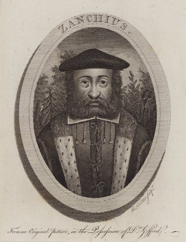 Girolamo Zanchi, olasz protestáns reformáció lelkésze (metszet) alkotó: Thomas Trotter