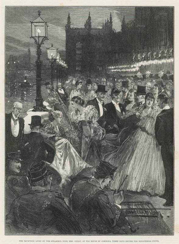 A házelnök felesége, Mrs. Gully fogadása az alsóházban alkotó: Thomas Walter Wilson